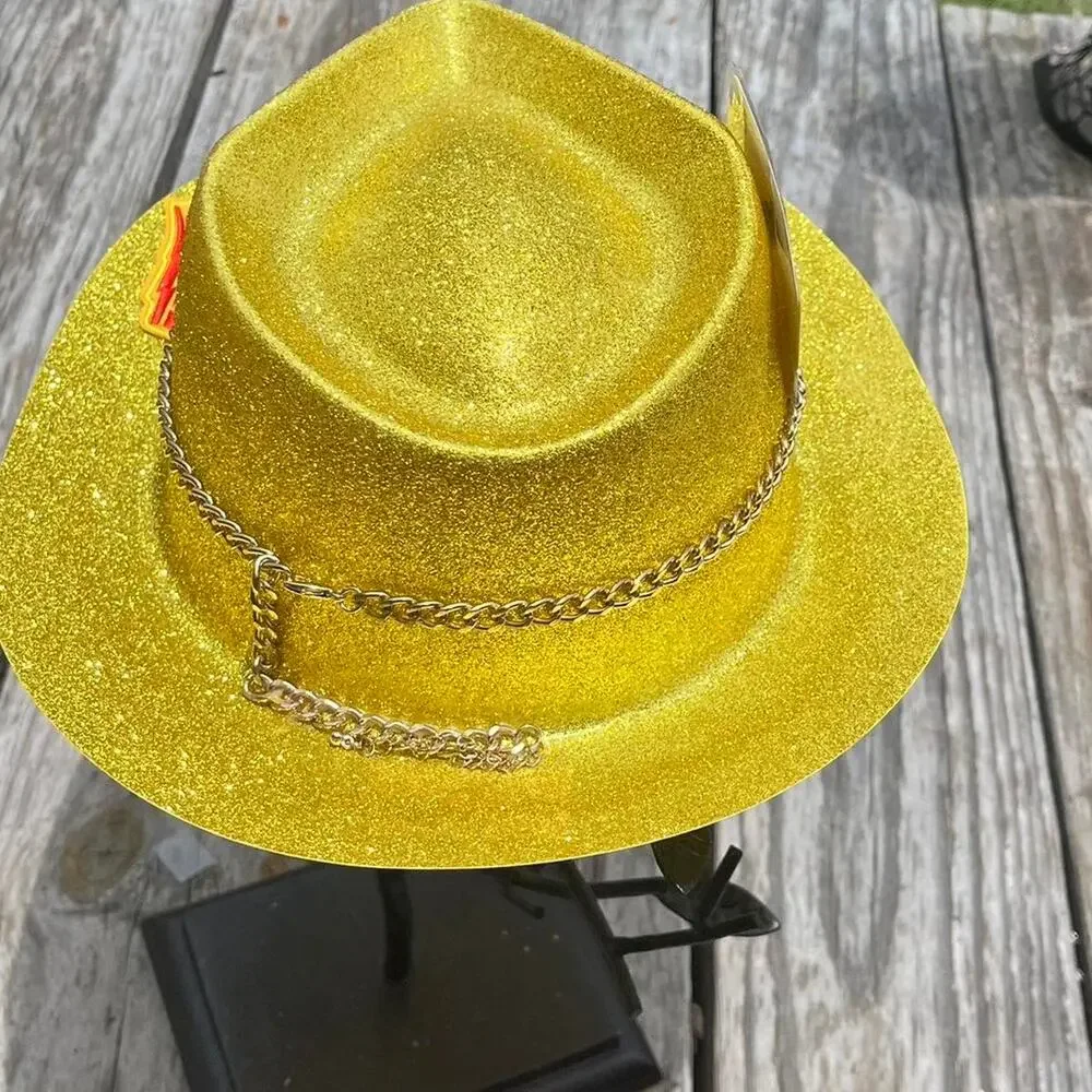 Yellow bowie party hat